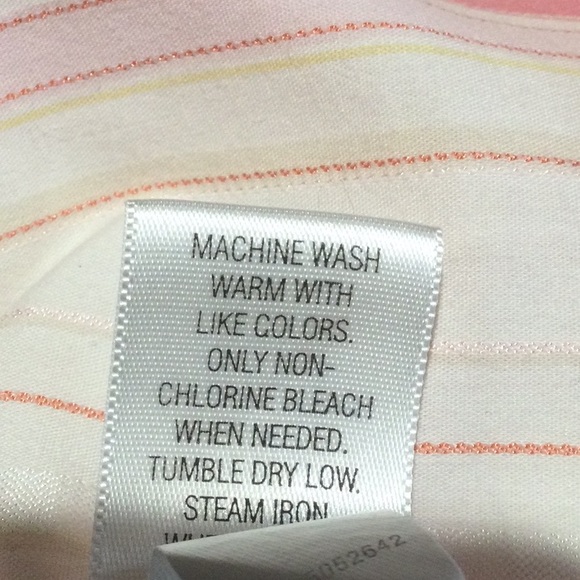 Apt 9 Button Front Collared Stripe Shirt Size Medium - Picture 15 of 15